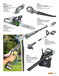 Gazetka promocyjna Obi - Katalog Ogród Wiosna 2024 - Gazetka - ważna od 31.05 do 31.05.2024 - strona 149 - produkty: Odkurzacz, Noż, Nożyce, Warka, Dmuchawa do liści, Odkurzacz do liści, Kasza, Orka, Akumulator