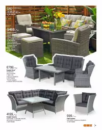 Gazetka promocyjna Obi - Katalog Ogród Wiosna 2024 - Gazetka - ważna od 31.05 do 31.05.2024 - strona 9 - produkty: Puf, Stolik, Stół, Sofa, Narożnik, Sofa 3-osobowa, Fotel, Fa