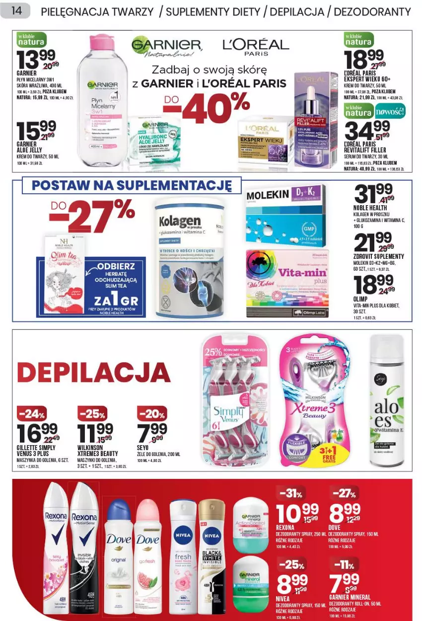 Gazetka promocyjna Drogerie Natura - Gazetka Drogerie Natura - ważna 20.05 do 02.06.2021 - strona 14 - produkty: Dezodorant, Fa, Garnier, Kolagen