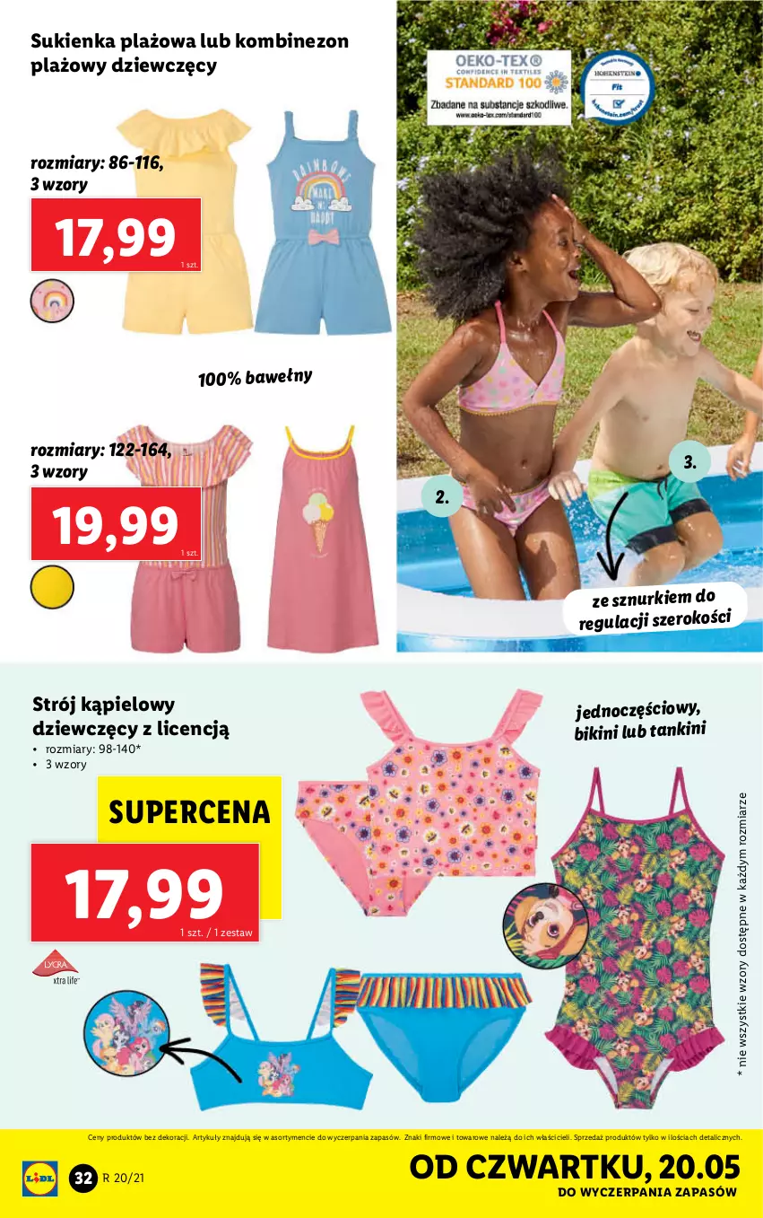 Gazetka promocyjna Lidl - GAZETKA - ważna 17.05 do 22.05.2021 - strona 32 - produkty: Bikini, Kombinezon, Strój kąpielowy, Sukienka