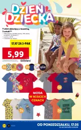 Gazetka promocyjna Lidl - GAZETKA - Gazetka - ważna od 22.05 do 22.05.2021 - strona 2 - produkty: T-shirt, Moda, Dzieci