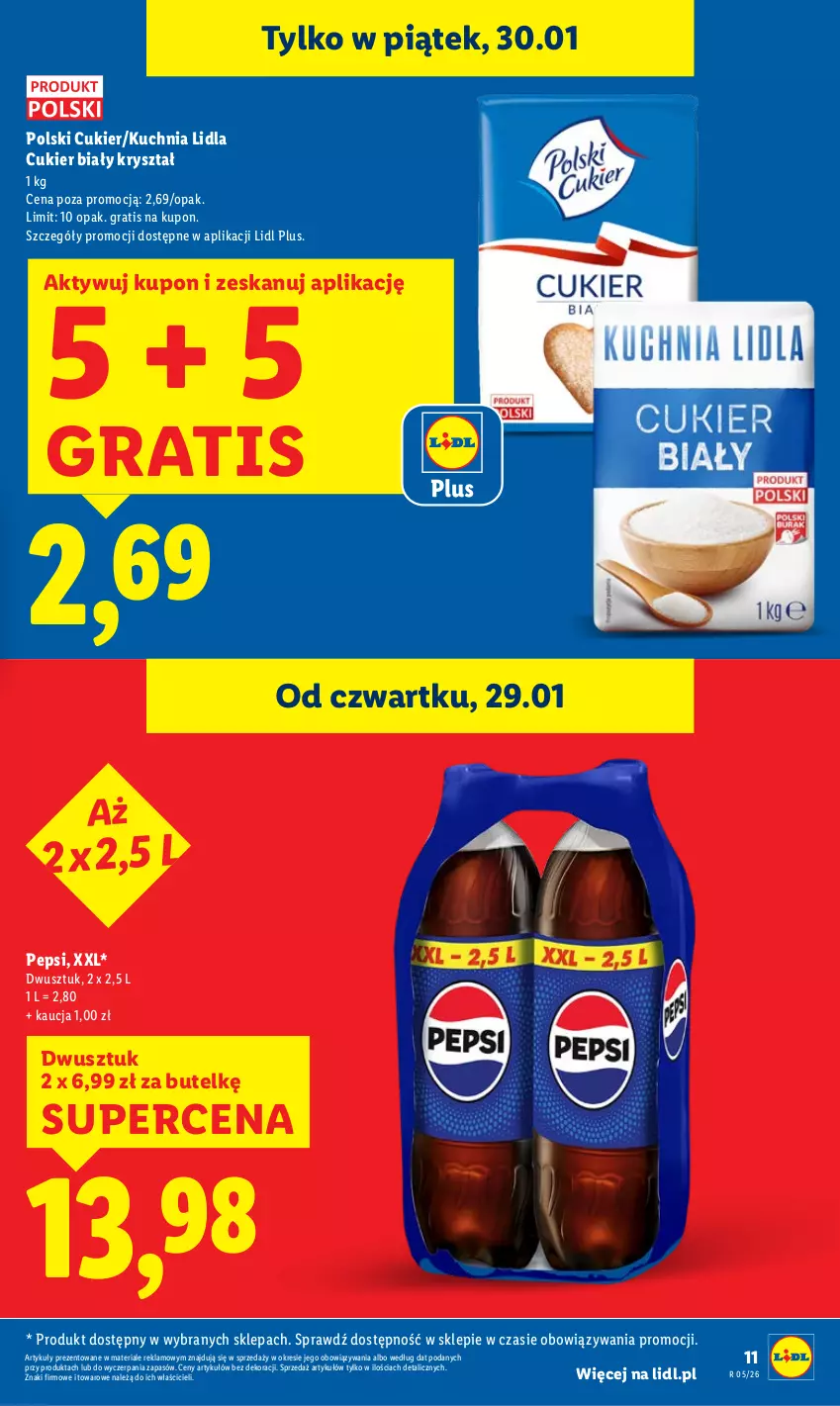 Gazetka promocyjna Lidl - GAZETKA - ważna 29.01 do 31.01.2026 - strona 11 - produkty: Cukier, Gra, Kuchnia, Pepsi