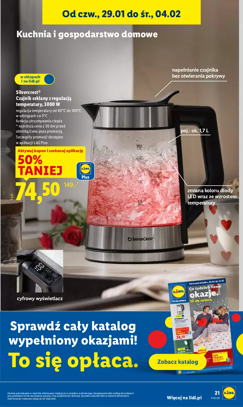 Gazetka promocyjna Lidl - GAZETKA - ważna 29.01 do 31.01.2026 - strona 21 - produkty: Czajnik, Kuchnia, Silvercrest