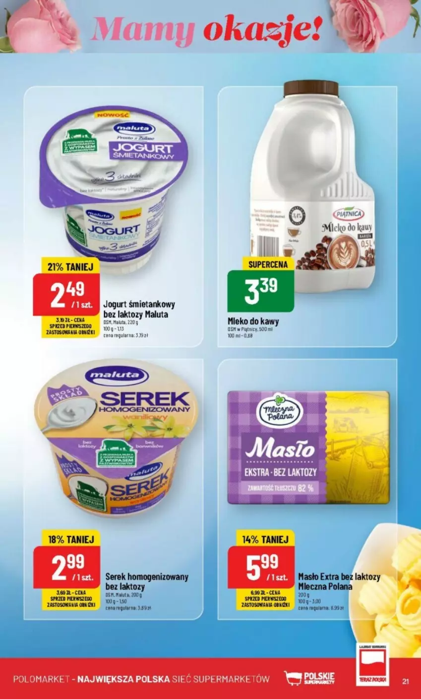 Gazetka promocyjna PoloMarket - ważna 22.05 do 28.05.2024 - strona 14 - produkty: Jogurt, LANA, Masło, Mleko, Ser, Serek, Serek homogenizowany