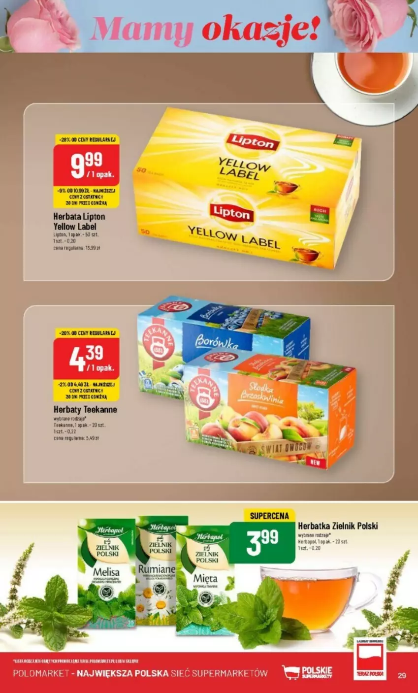 Gazetka promocyjna PoloMarket - ważna 22.05 do 28.05.2024 - strona 22 - produkty: Herbapol, Herbata, Lipton, Teekanne