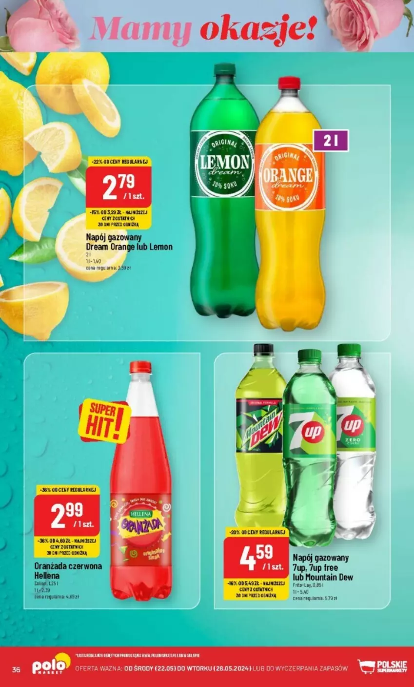 Gazetka promocyjna PoloMarket - ważna 22.05 do 28.05.2024 - strona 30 - produkty: 7up, Hama, Hellena, Napój, Napój gazowany, Oranżada