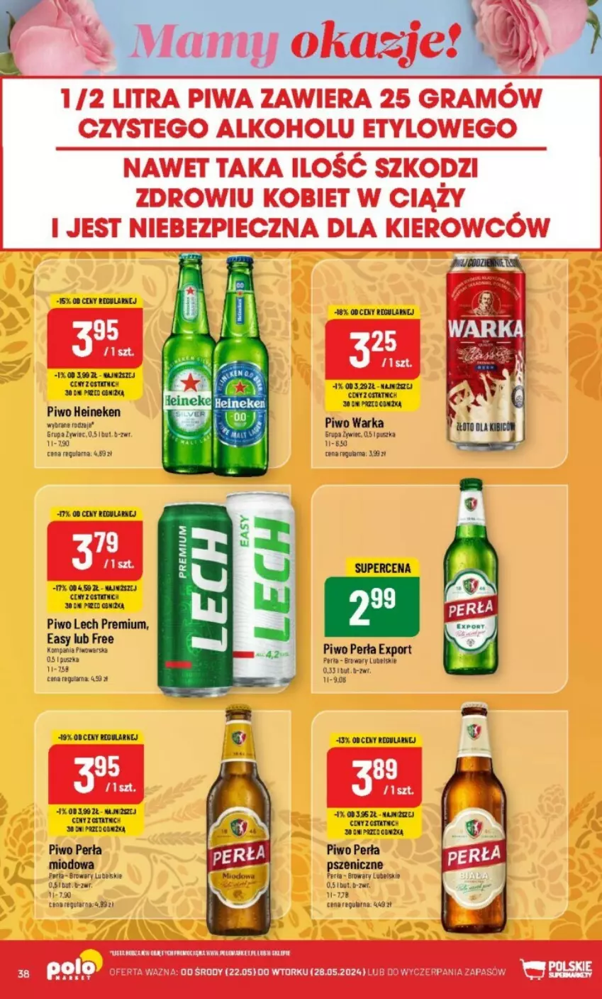 Gazetka promocyjna PoloMarket - ważna 22.05 do 28.05.2024 - strona 32 - produkty: Heineken, Lech Premium, Perła, Piwo, Por, Warka