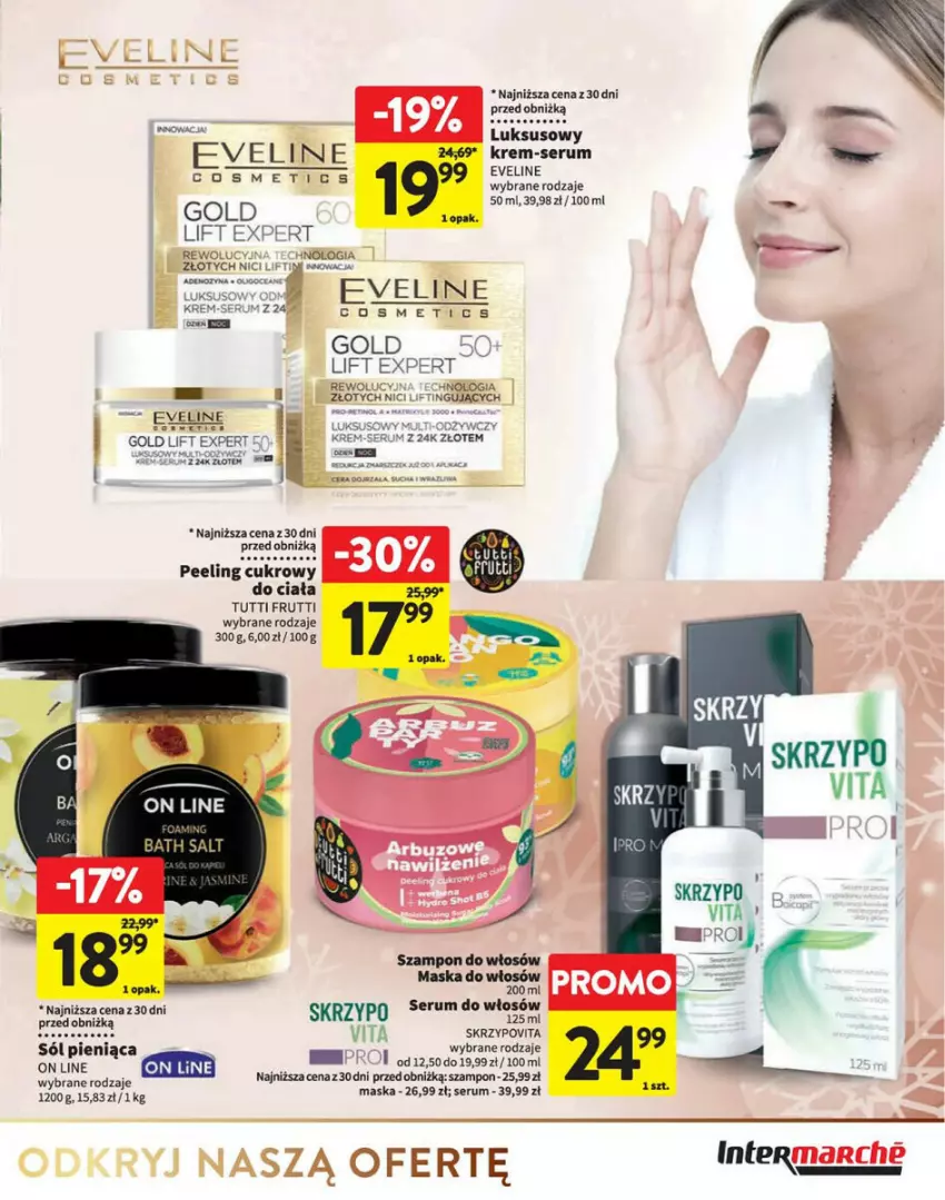 Gazetka promocyjna Intermarche - ważna 14.11 do 27.11.2024 - strona 14 - produkty: Eveline, Maska, Maska do włosów, Peeling, Rum, Ser, Serum, Sól, Szampon