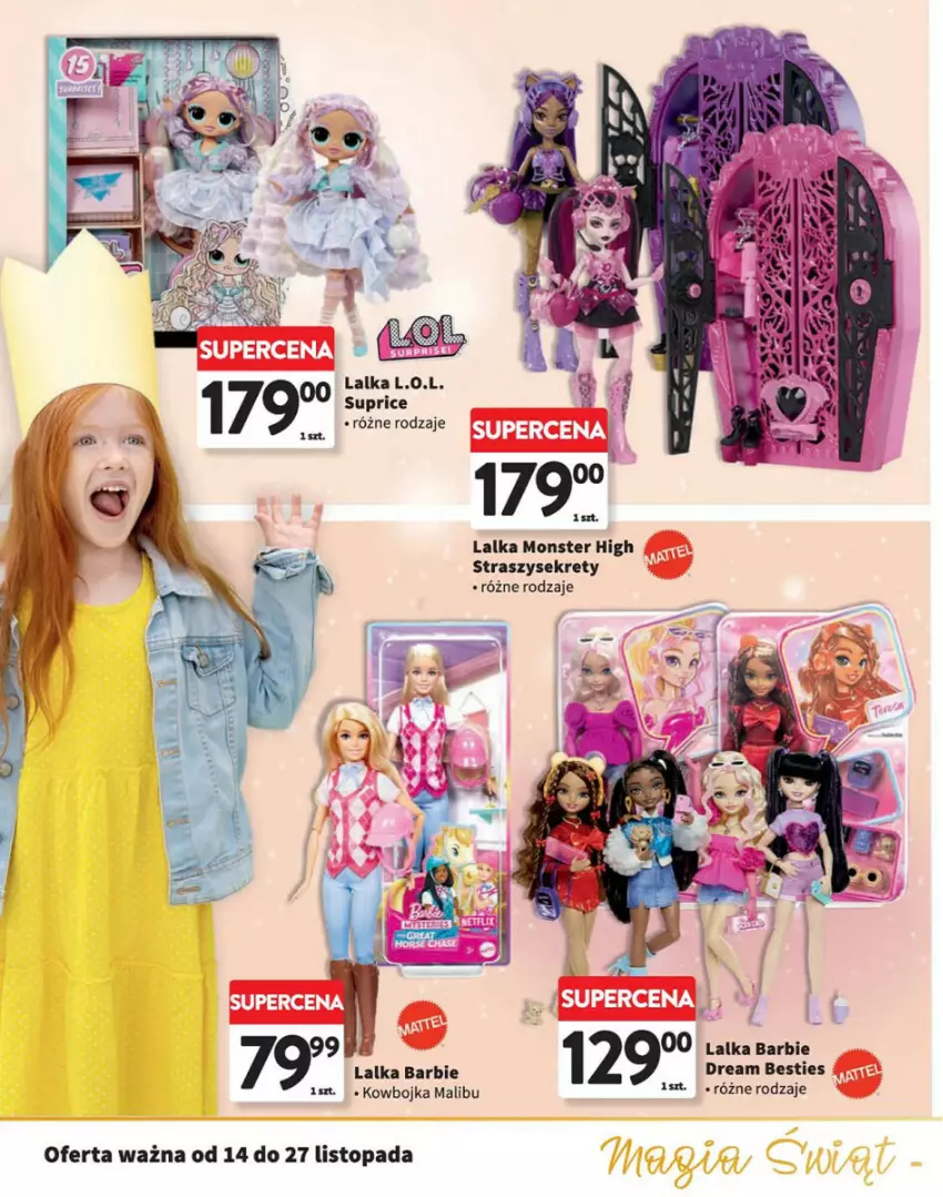 Gazetka promocyjna Intermarche - ważna 14.11 do 27.11.2024 - strona 6 - produkty: Barbie, Kret, L.O.L., Lalka, Malibu, Top