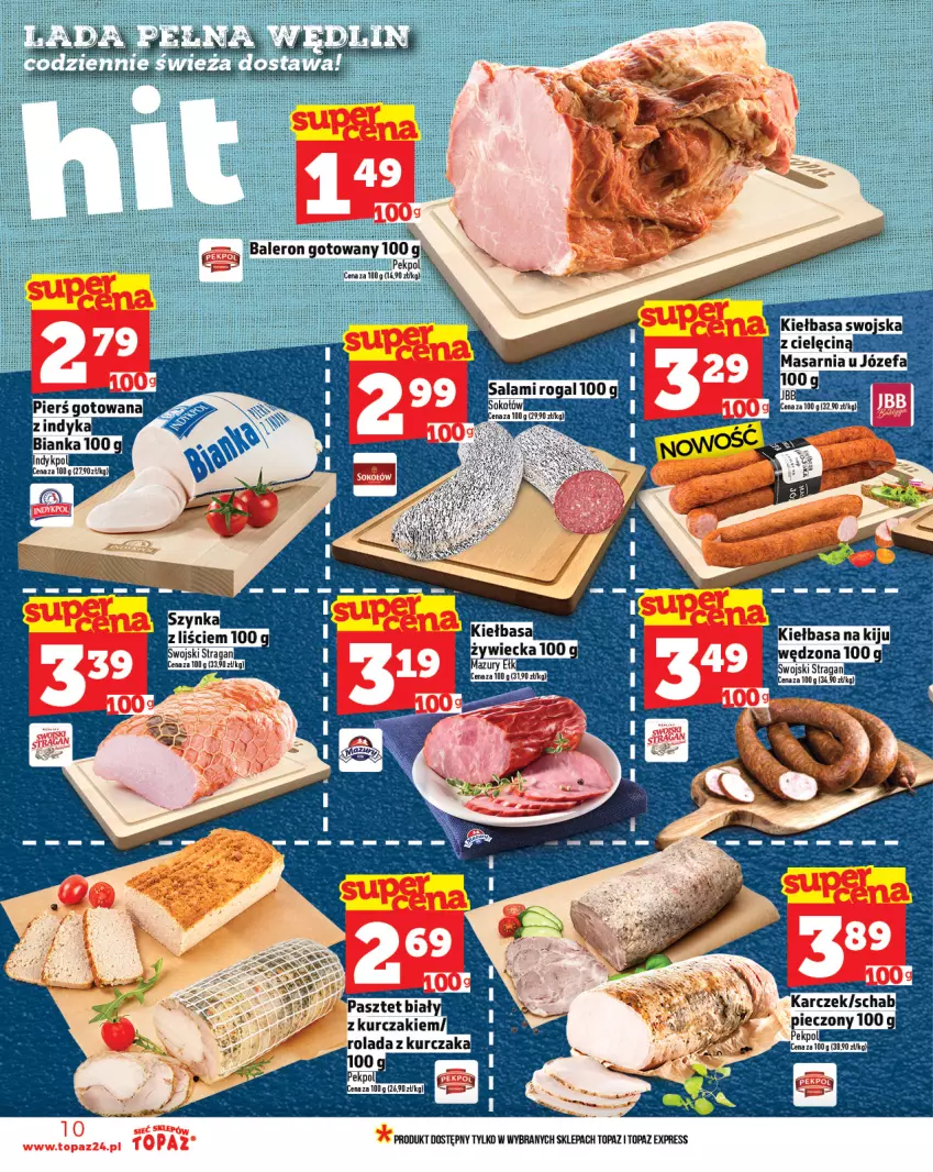 Gazetka promocyjna Topaz - Gazetka - ważna 23.10 do 29.10.2025 - strona 10 - produkty: Pekpol, Piec, Schab pieczony, Top