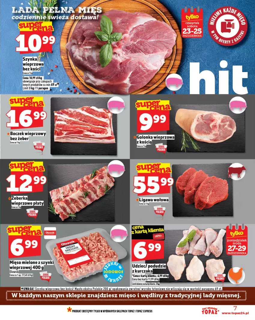 Gazetka promocyjna Topaz - Gazetka - ważna 23.10 do 29.10.2025 - strona 7 - produkty: Boczek, Boczek wieprzowy, Mięso, Sos, Top