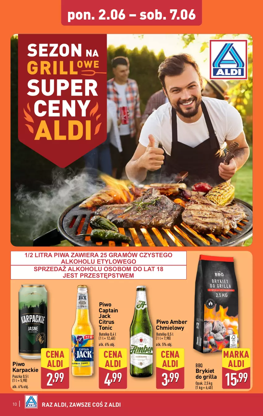 Gazetka promocyjna Aldi - Oferta weekendowa - ważna 05.06 do 07.06.2025 - strona 10 - produkty: Captain Jack, Gra, Grill, Karp, Piwa, Piwo