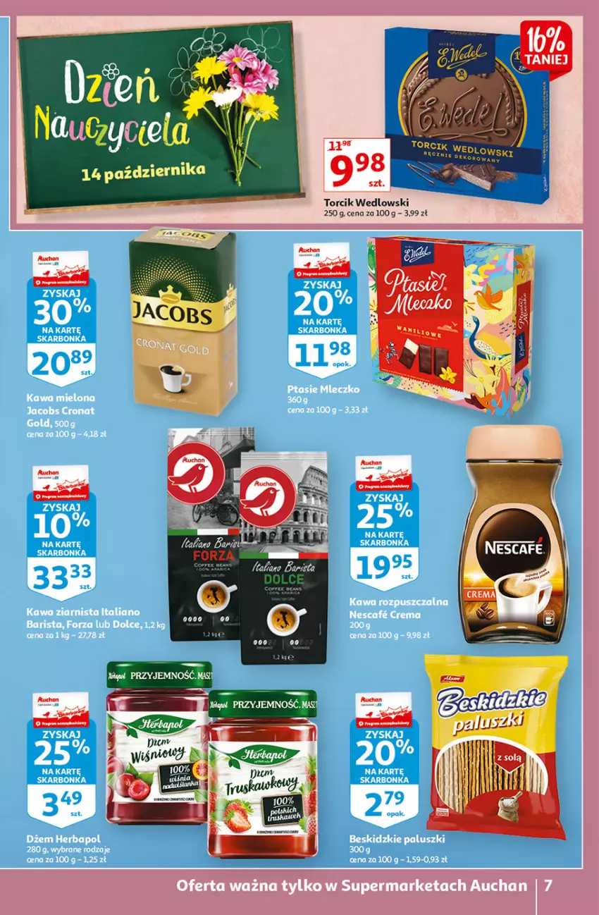 Gazetka promocyjna Auchan - Superoszczędzanie z kartą Skarbonka Supermarkety - ważna 07.10 do 13.10.2021 - strona 7