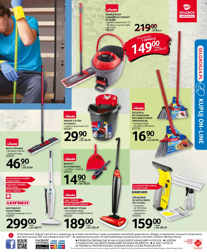 Gazetka promocyjna Selgros - Katalog Sprzątanie - ważna 10.11 do 24.11.2021 - strona 11 - produkty: Gra, Lakier, LG, Mop, Mop parowy, Rama, Sok, Szczotka, Szufelka, Wiadro