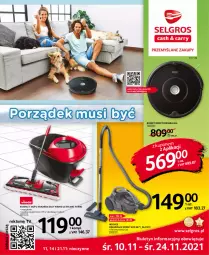 Gazetka promocyjna Selgros - Katalog Sprzątanie - Gazetka - ważna od 24.11 do 24.11.2021 - strona 1 - produkty: Odkurzacz, Mop, Rama, Robot, Wiadro, IRobot, Roomba, LG