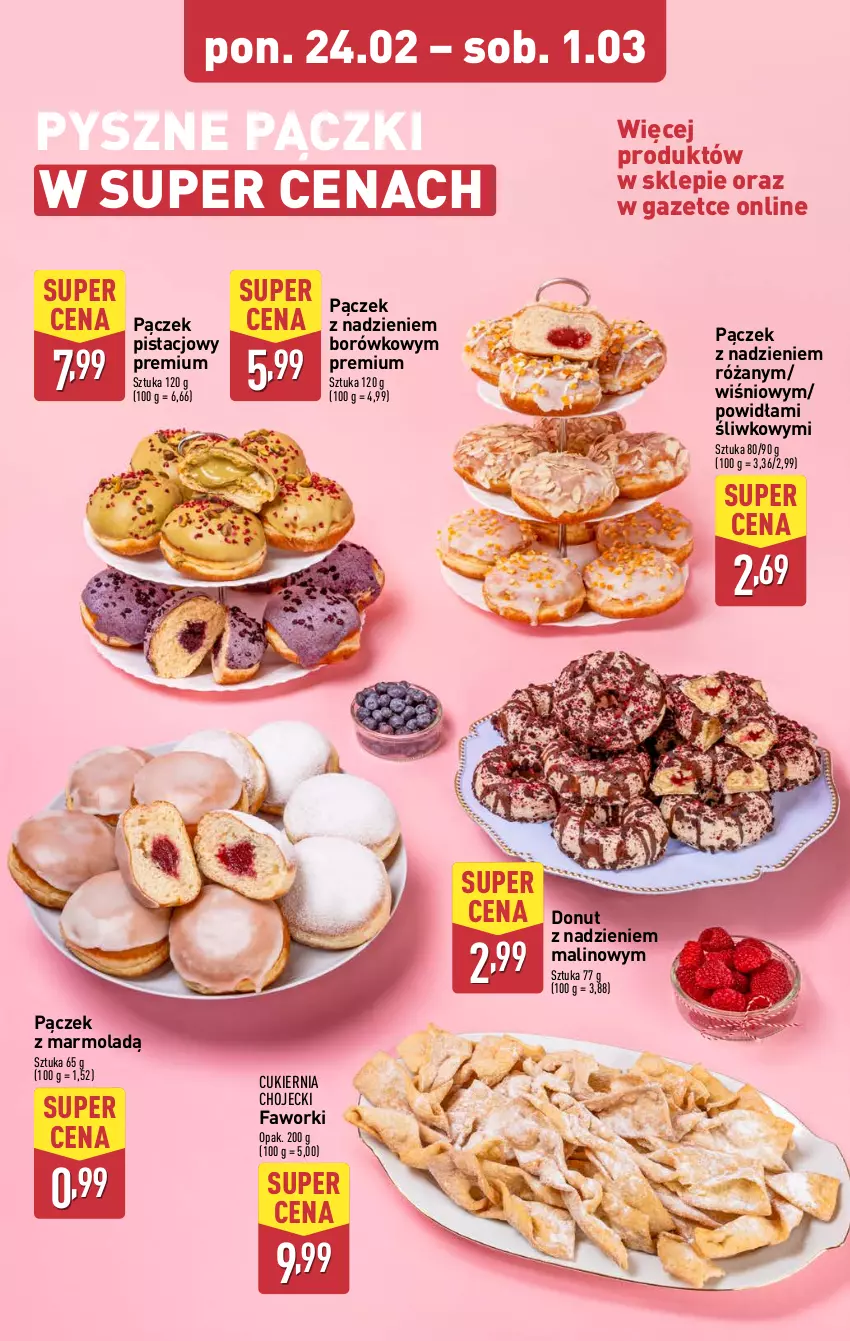 Gazetka promocyjna Aldi - Okazje na weekend - ważna 27.02 do 01.03.2025 - strona 2 - produkty: Cukier, Donut, Fa, Faworki, Mola, Pączek, Róża