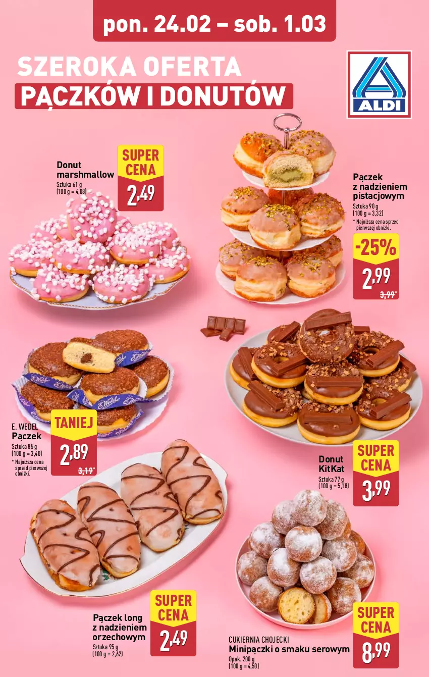 Gazetka promocyjna Aldi - Okazje na weekend - ważna 27.02 do 01.03.2025 - strona 3 - produkty: Cukier, Donut, E. Wedel, Mars, Pączek, Ser