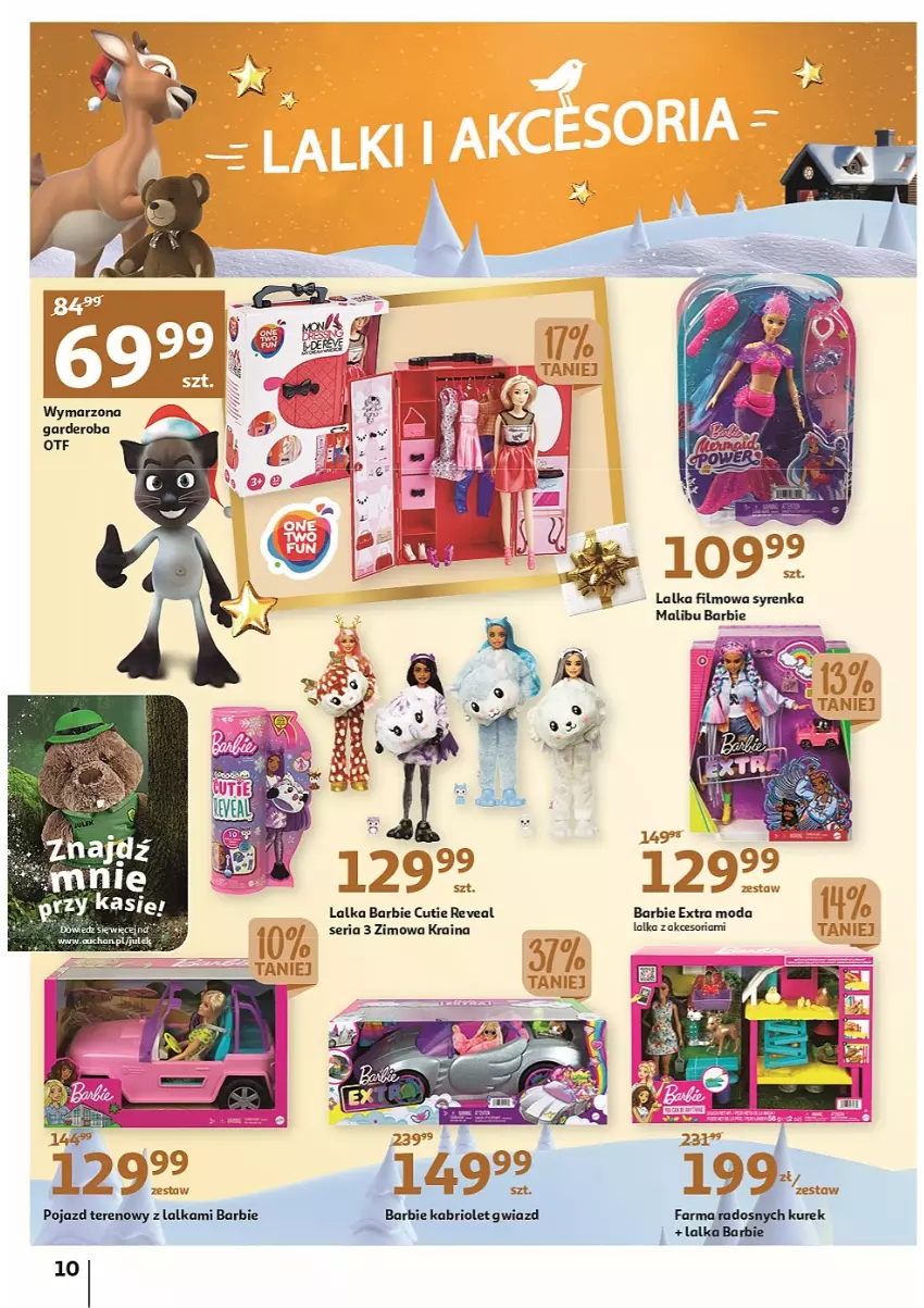 Gazetka promocyjna Auchan - Katalog MAGIA zabawek i dekoracji! - ważna 10.11 do 23.11.2022 - strona 10 - produkty: Barbie, Fa, Lalka, Malibu, Moda, Pojazd, Ser