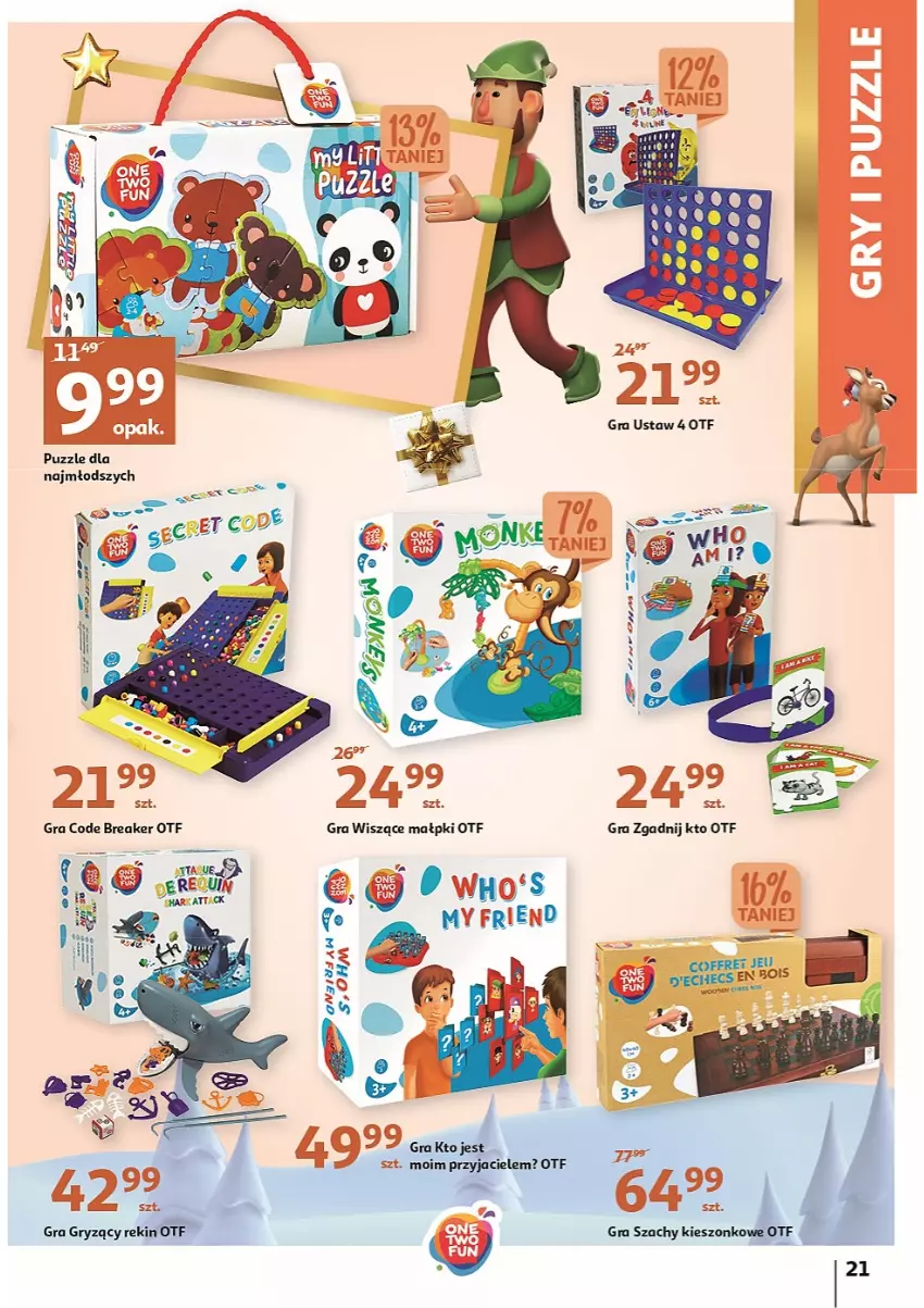 Gazetka promocyjna Auchan - Katalog MAGIA zabawek i dekoracji! - ważna 10.11 do 23.11.2022 - strona 21 - produkty: Fa, Gra, Gry, Puzzle