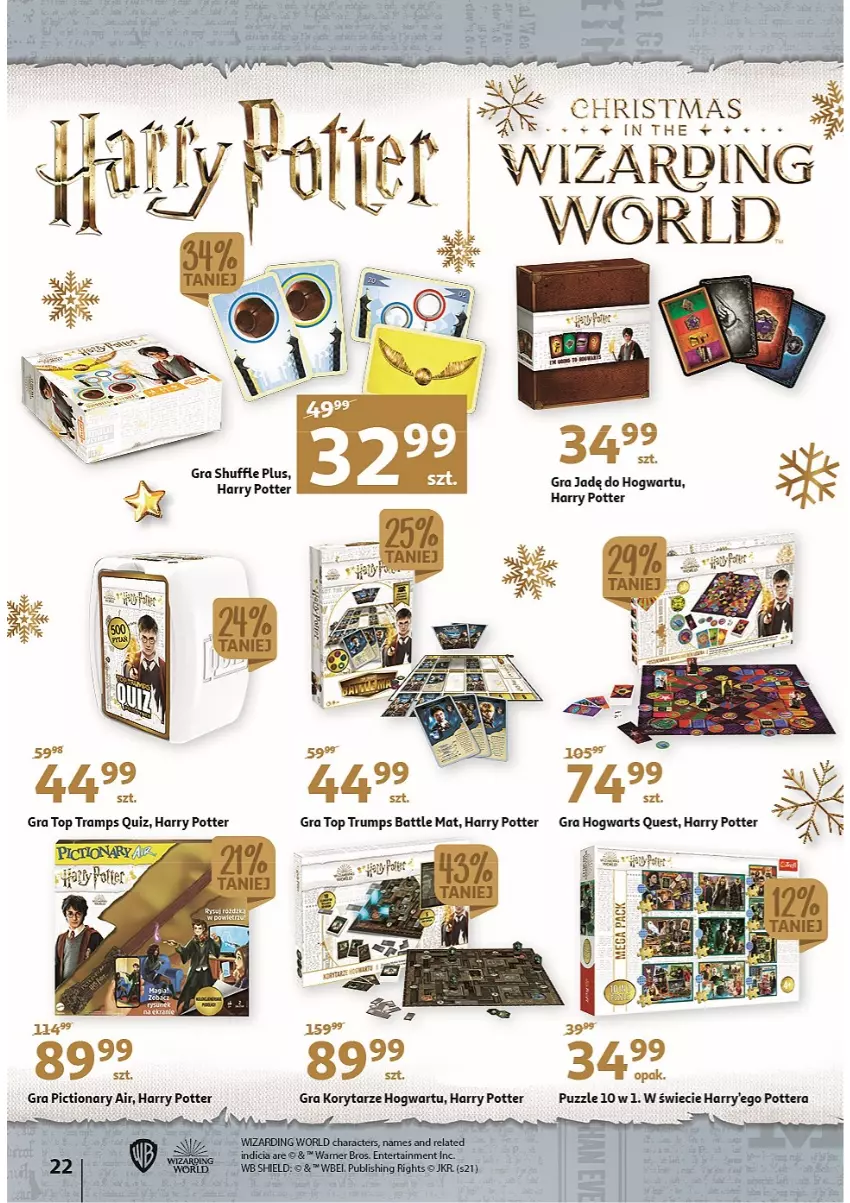 Gazetka promocyjna Auchan - Katalog MAGIA zabawek i dekoracji! - ważna 10.11 do 23.11.2022 - strona 22 - produkty: Gra, Harry Potter, Puzzle, Quiz, Rum, Tera, Top