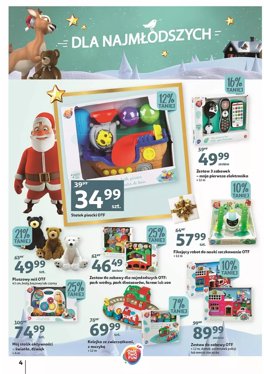 Gazetka promocyjna Auchan - Katalog MAGIA zabawek i dekoracji! - ważna 10.11 do 23.11.2022 - strona 4 - produkty: Elektronika, Kolejka, Olej, Posterunek policji, Robot, Stolik