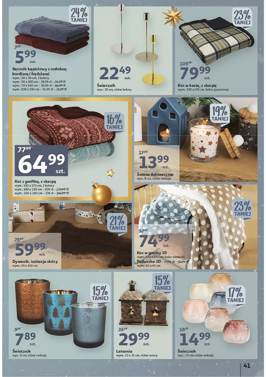 Gazetka promocyjna Auchan - Katalog MAGIA zabawek i dekoracji! - ważna 10.11 do 23.11.2022 - strona 41 - produkty: Dywan, Dywanik, Gra, Granat, Groch, Koc, Latarnia, Poduszka, Ręcznik, Ręcznik kąpielowy, Sos