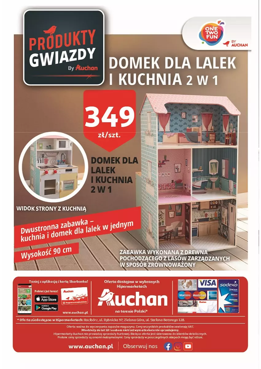 Gazetka promocyjna Auchan - Katalog MAGIA zabawek i dekoracji! - ważna 10.11 do 23.11.2022 - strona 56 - produkty: Domek dla lalek, Fa, Kuchnia, Ser
