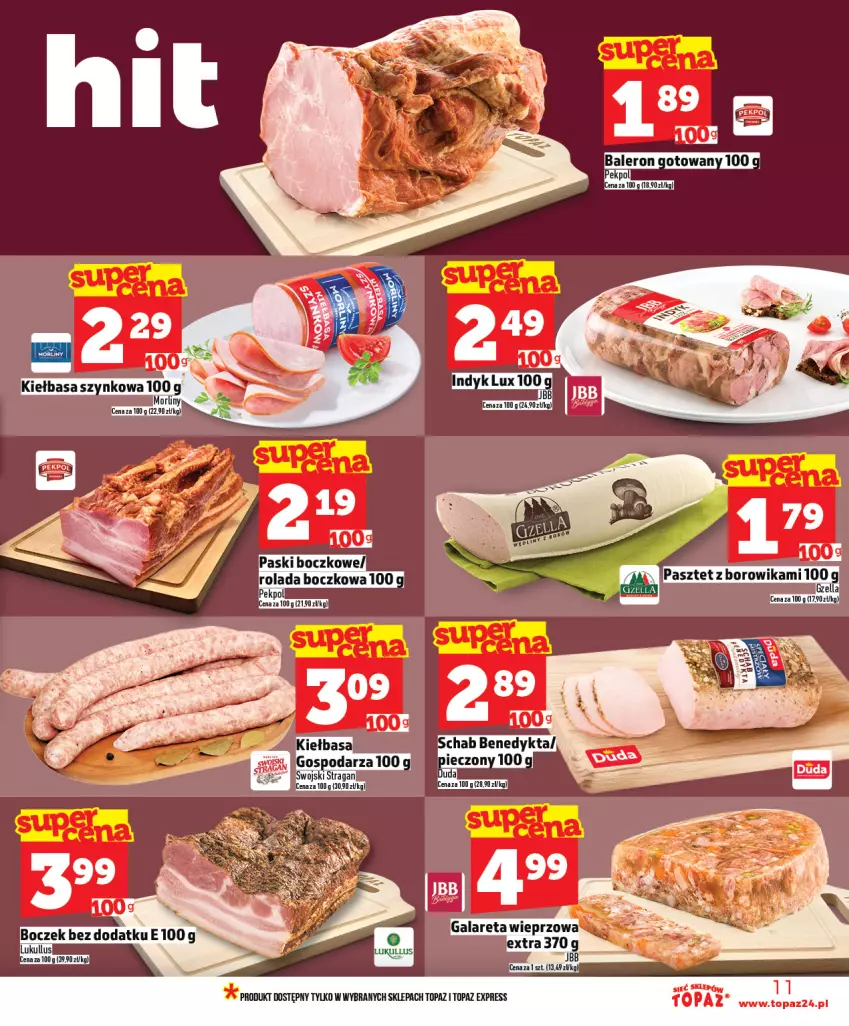 Gazetka promocyjna Topaz - Gazetka - ważna 05.02 do 11.02.2026 - strona 11 - produkty: Pasztet, Top