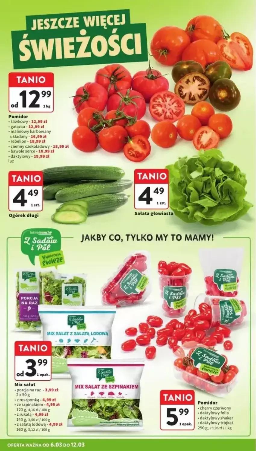 Gazetka promocyjna Intermarche - ważna 06.03 do 12.03.2025 - strona 5 - produkty: Lion, Sałat, Ser, Szpinak