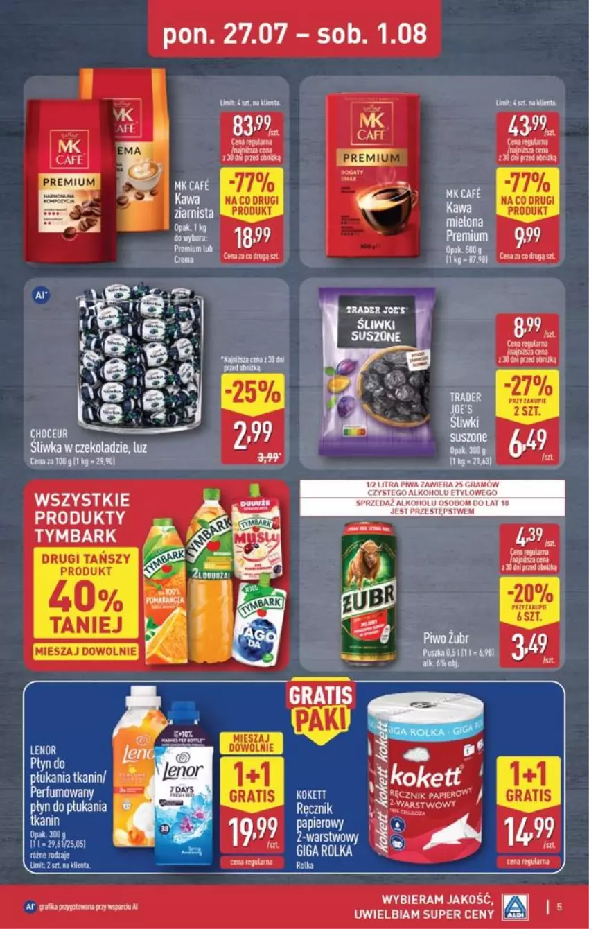 Gazetka promocyjna Aldi - Oferta weekendowa - ważna 30.07 do 01.08.2026 - strona 5 - produkty: Goal, Gra, Kawa, Ręcznik, Tymbark, Wawel