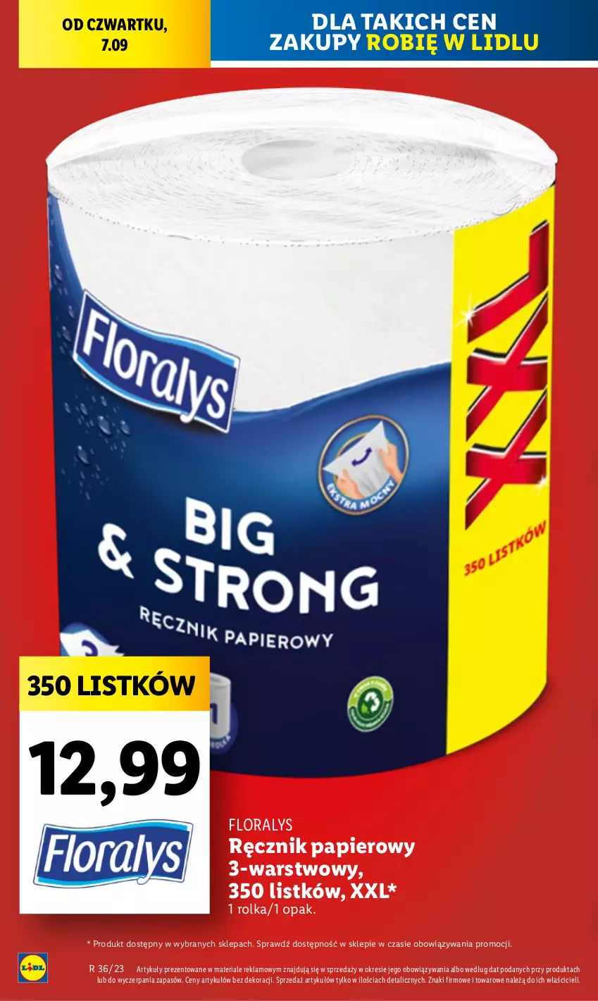 Gazetka promocyjna Lidl - GAZETKA - ważna 06.09 do 09.09.2023 - strona 26 - produkty: Flora, Papier, Ręcznik