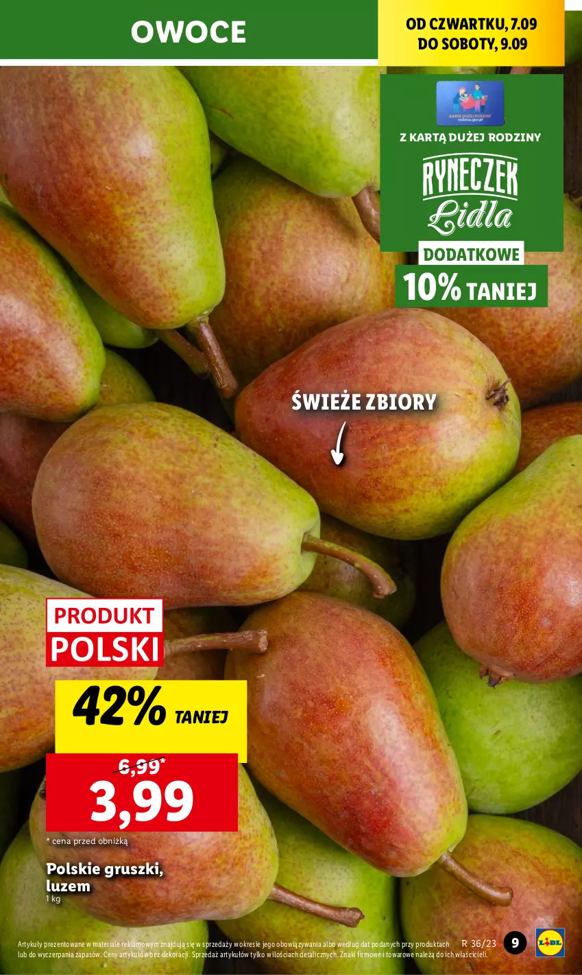 Gazetka promocyjna Lidl - GAZETKA - ważna 06.09 do 09.09.2023 - strona 29 - produkty: Chleb, Gruszki, Owoce, Ser