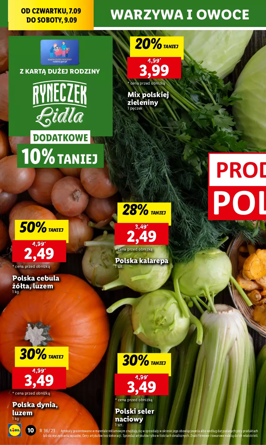Gazetka promocyjna Lidl - GAZETKA - ważna 06.09 do 09.09.2023 - strona 30 - produkty: Cebula, Chleb, Owoce, Seler naciowy, Ser, Warzywa, Warzywa i owoce