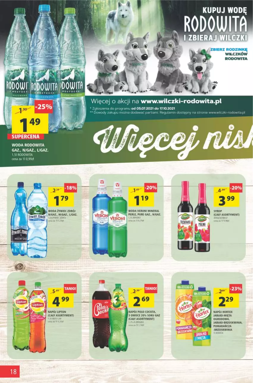 Gazetka promocyjna Arhelan - Gazetka - ważna 16.07 do 25.07.2021 - strona 18 - produkty: Gra, Hortex, Lipton, Mięta, Napój, Owoce, Pur, Sok, Syrop, Woda