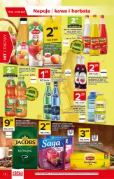 Gazetka promocyjna Topaz - Gazetka - Gazetka - ważna od 23.06 do 23.06.2021 - strona 18 - produkty: Sok, Ser, Saga, Fortuna, Oranżada, Hellena, Lipton, Syrop, Limonka, Oshee, Kubuś, Jacobs, Woda, Herbata, Napój, Cisowianka, Mięta, Herbata owocowa