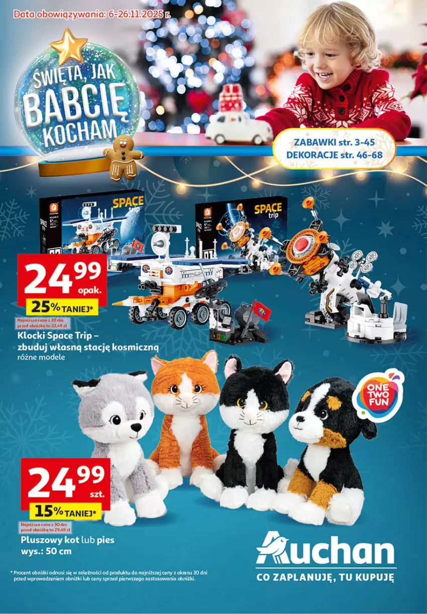 Gazetka promocyjna Auchan - Katalog Zabawki Święta jak babcię kocham Hipermarket - ważna 06.11 do 26.11.2025 - strona 1 - produkty: Klocki, Tera
