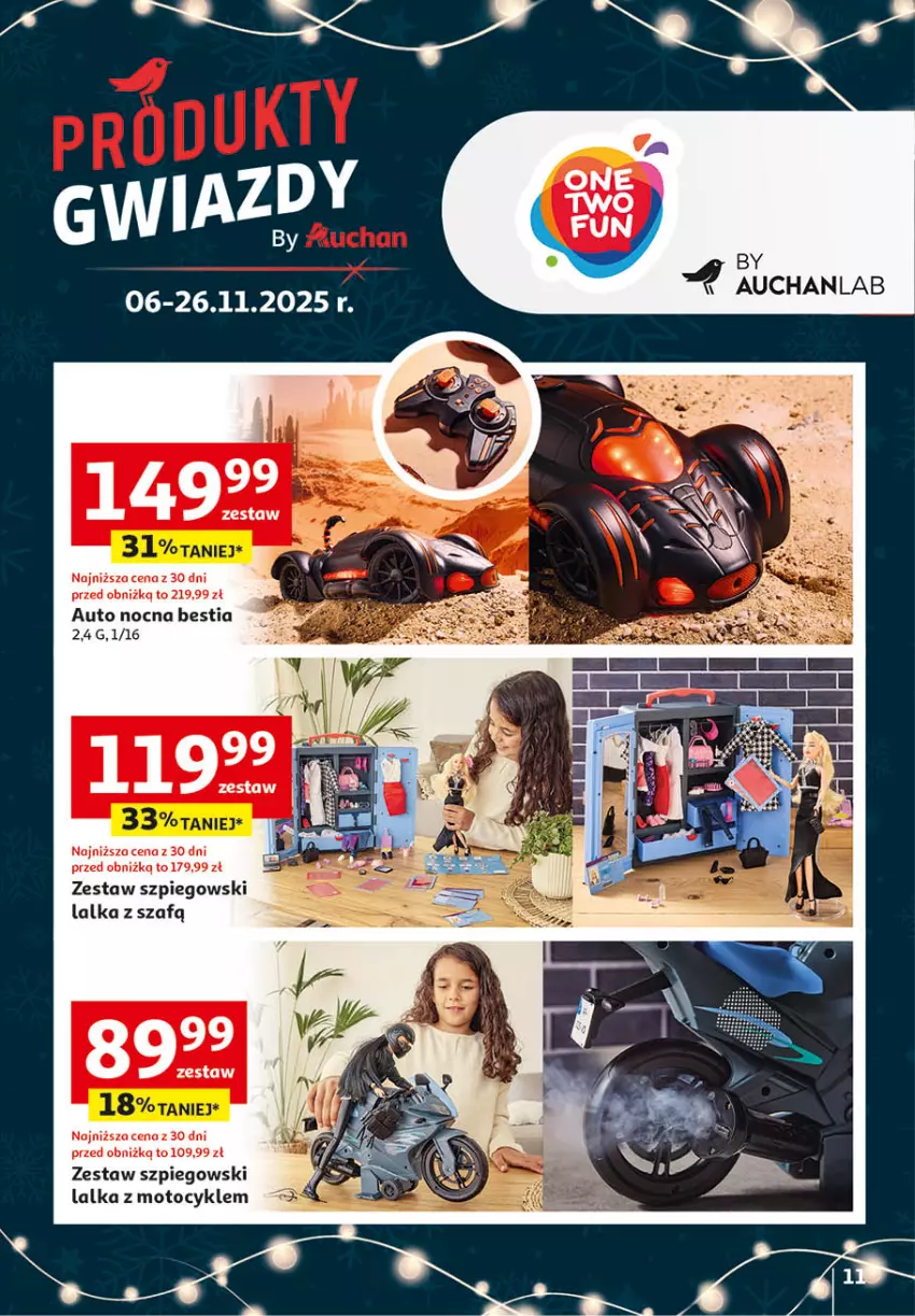 Gazetka promocyjna Auchan - Katalog Zabawki Święta jak babcię kocham Hipermarket - ważna 06.11 do 26.11.2025 - strona 11 - produkty: Lalka