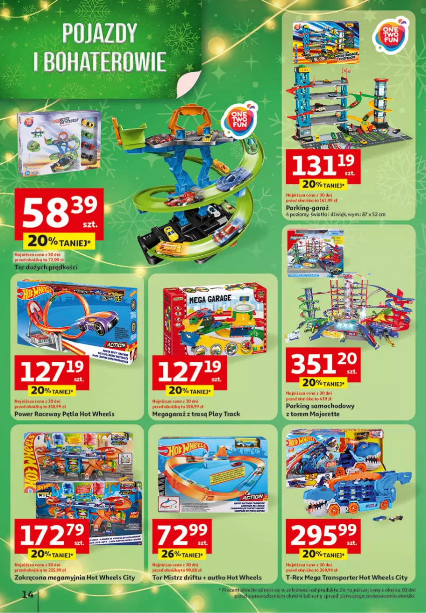 Gazetka promocyjna Auchan - Katalog Zabawki Święta jak babcię kocham Hipermarket - ważna 06.11 do 26.11.2025 - strona 14 - produkty: Gaga, Garaż, Hot Wheels, Por, Sport, Tran