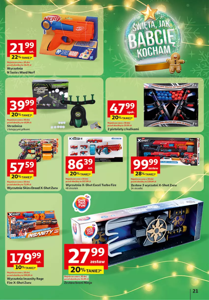 Gazetka promocyjna Auchan - Katalog Zabawki Święta jak babcię kocham Hipermarket - ważna 06.11 do 26.11.2025 - strona 21 - produkty: Nerf, Pistolet, Ser, Wyrzutnia
