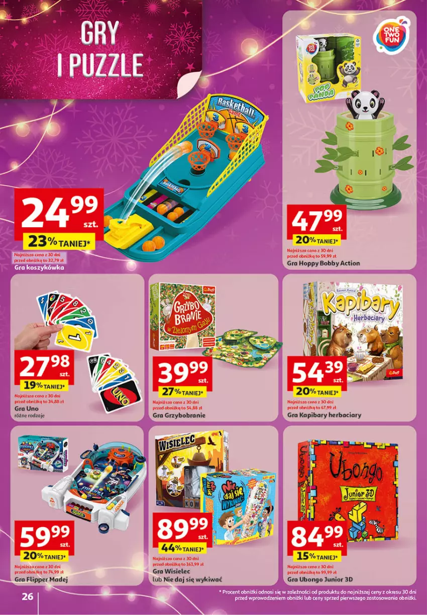 Gazetka promocyjna Auchan - Katalog Zabawki Święta jak babcię kocham Hipermarket - ważna 06.11 do 26.11.2025 - strona 26 - produkty: Flipper, Gra, Ubongo