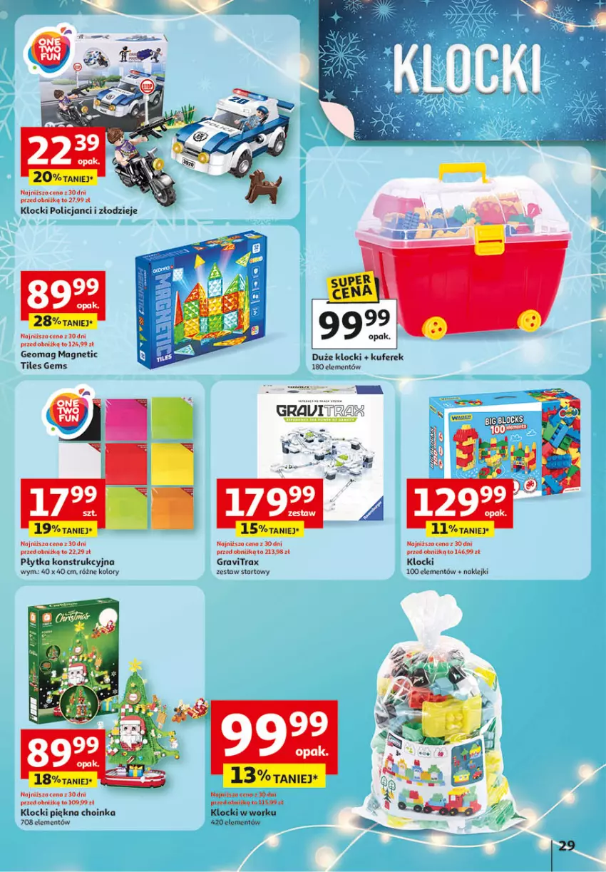 Gazetka promocyjna Auchan - Katalog Zabawki Święta jak babcię kocham Hipermarket - ważna 06.11 do 26.11.2025 - strona 29 - produkty: Choinka, Gra, Gravitrax, Inka, Klej, Klocki, Płytka, Ser