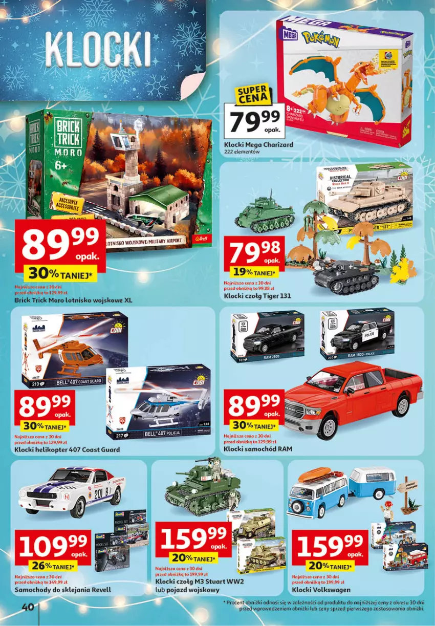 Gazetka promocyjna Auchan - Katalog Zabawki Święta jak babcię kocham Hipermarket - ważna 06.11 do 26.11.2025 - strona 40 - produkty: Helikopter, Klej, Klocki, Pojazd, Samochód, Tiger