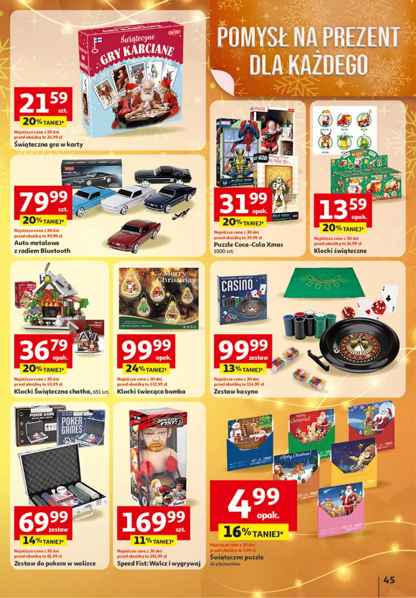 Gazetka promocyjna Auchan - Katalog Zabawki Święta jak babcię kocham Hipermarket - ważna 06.11 do 26.11.2025 - strona 45 - produkty: Coca-Cola, Gra, Gry, Klocki, Puzzle