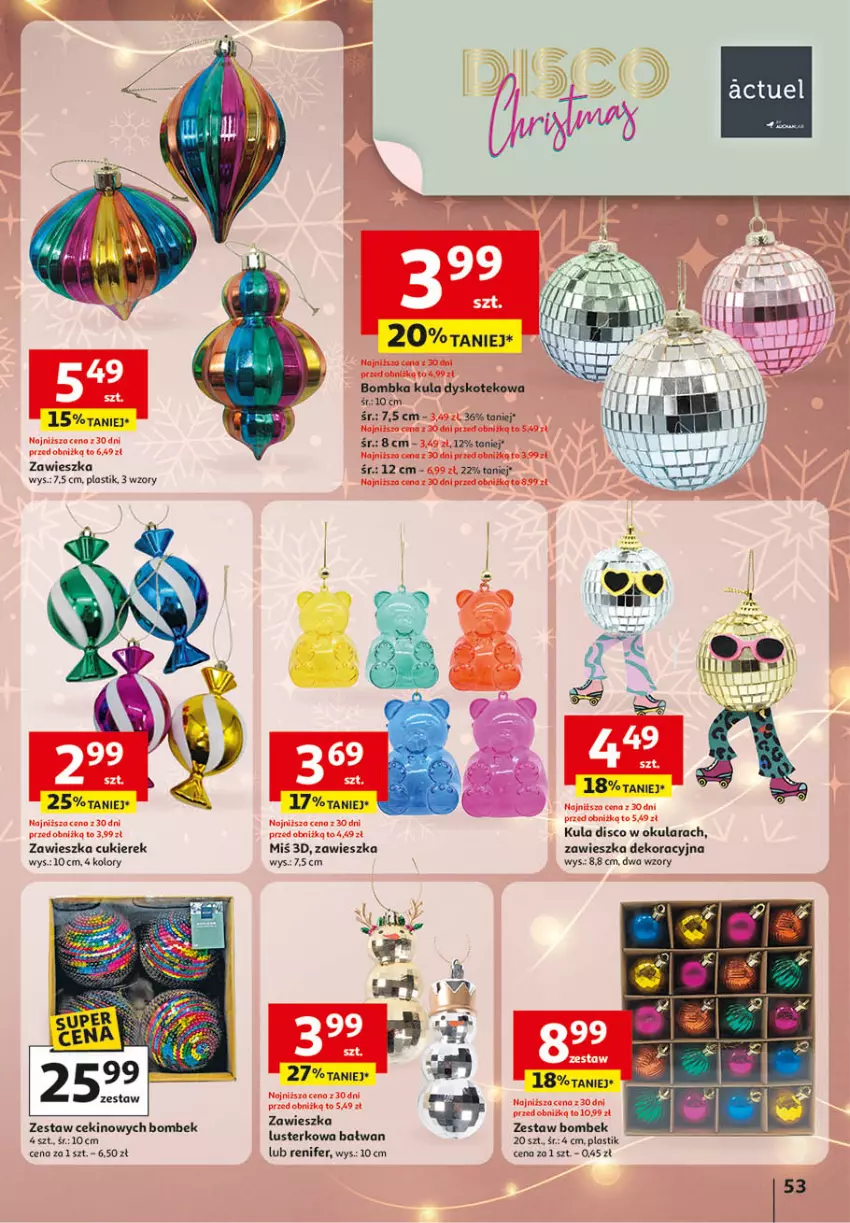 Gazetka promocyjna Auchan - Katalog Zabawki Święta jak babcię kocham Hipermarket - ważna 06.11 do 26.11.2025 - strona 53 - produkty: Cukier, Kotek, Renifer, Zestaw bombek