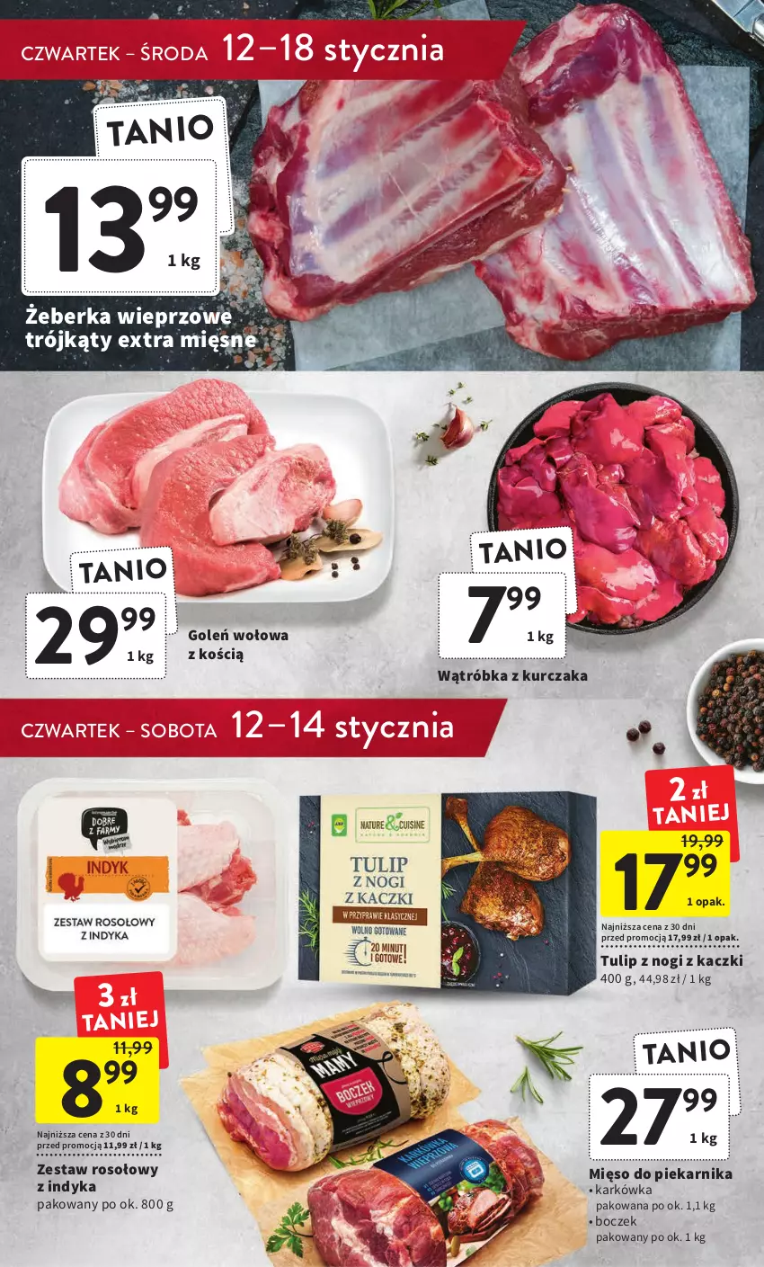 Gazetka promocyjna Intermarche - Gazetka Intermarche - ważna 12.01 do 18.01.2023 - strona 13 - produkty: Boczek, Kurczak, Mięso, Piekarnik