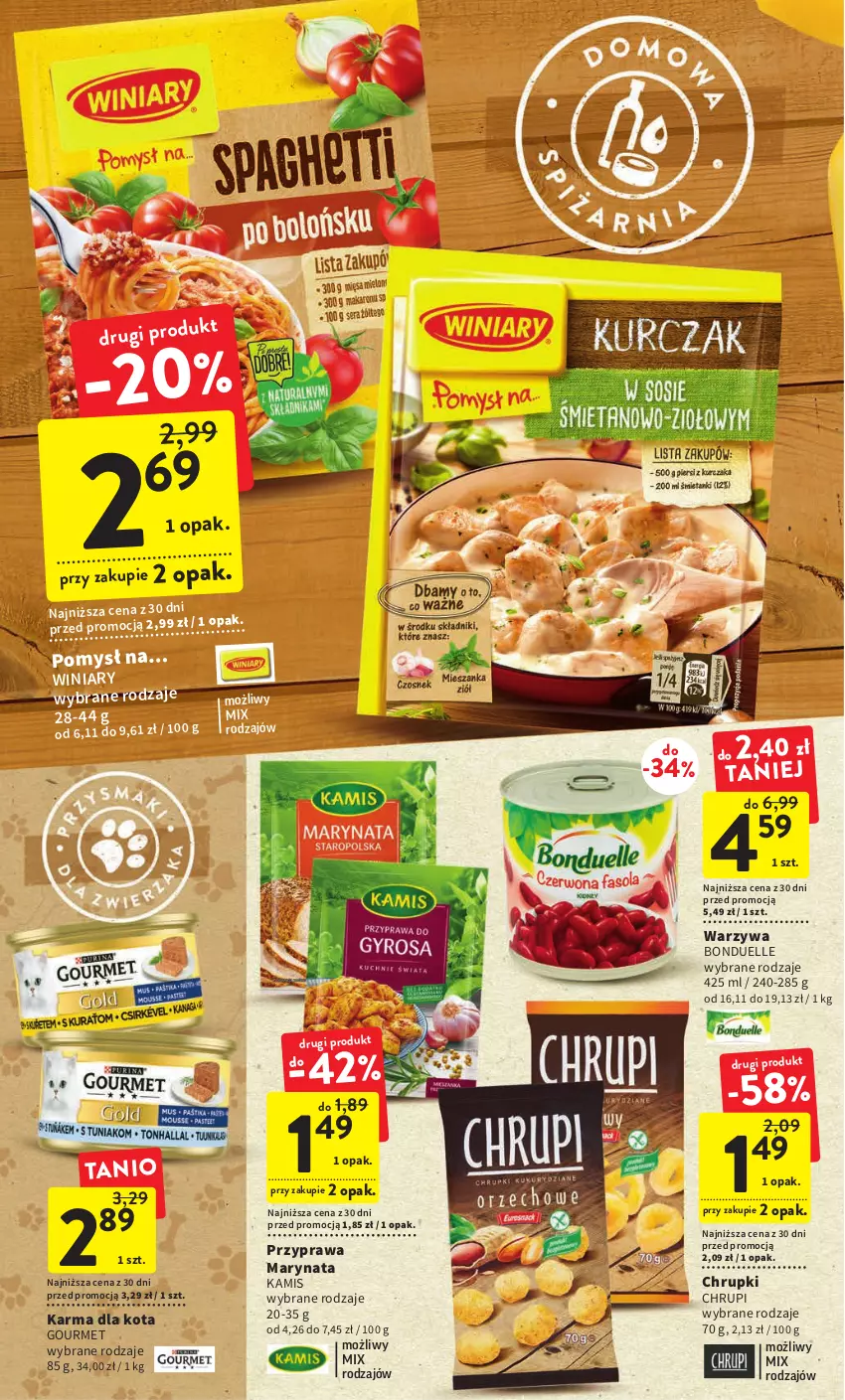 Gazetka promocyjna Intermarche - Gazetka Intermarche - ważna 12.01 do 18.01.2023 - strona 30 - produkty: Bonduelle, Chrupki, Kamis, Warzywa, Winiary