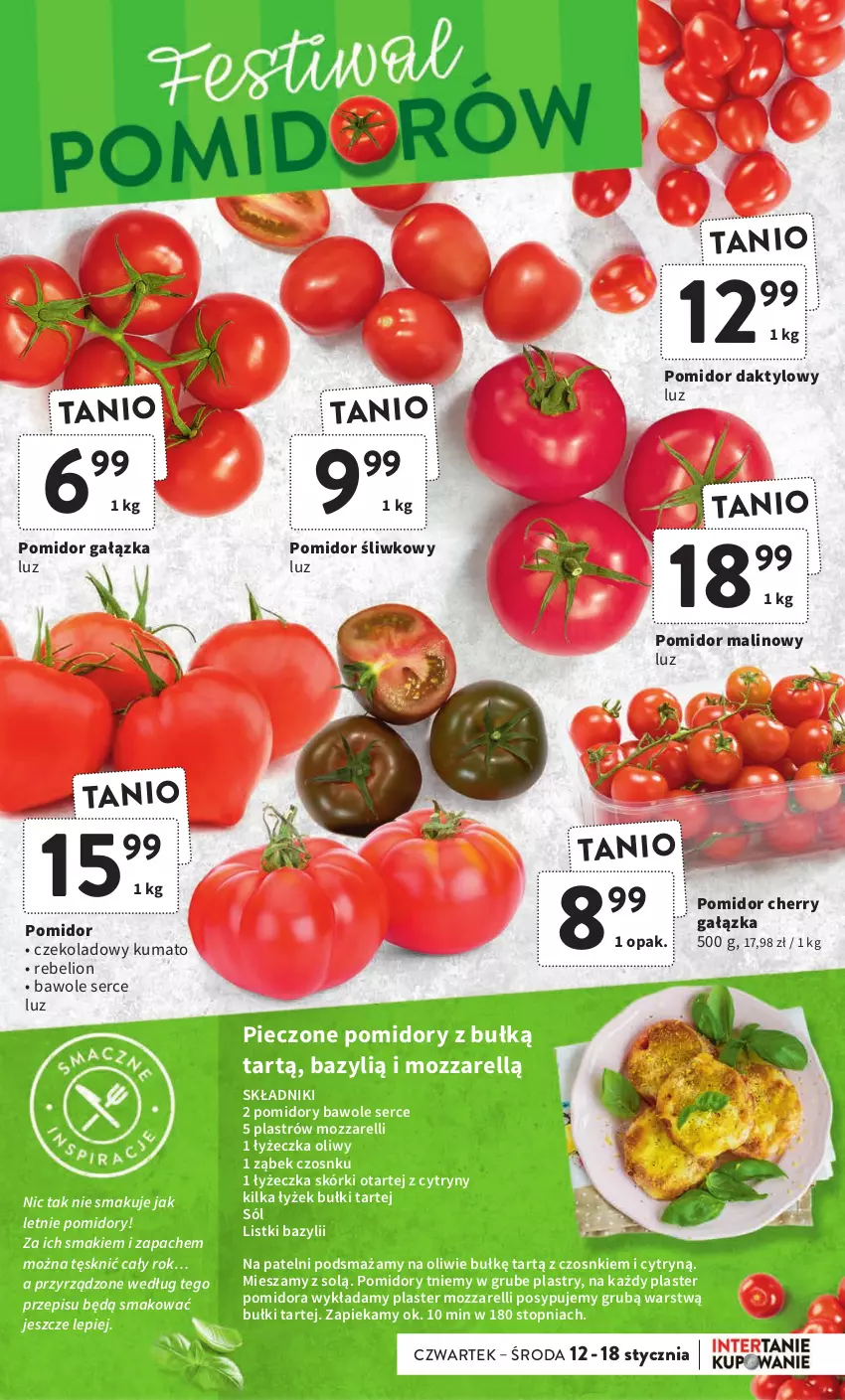 Gazetka promocyjna Intermarche - Gazetka Intermarche - ważna 12.01 do 18.01.2023 - strona 9 - produkty: Bazyl, Cytryny, Lion, Piec, Pomidor malinowy, Pomidory, Ser, Sól, Top