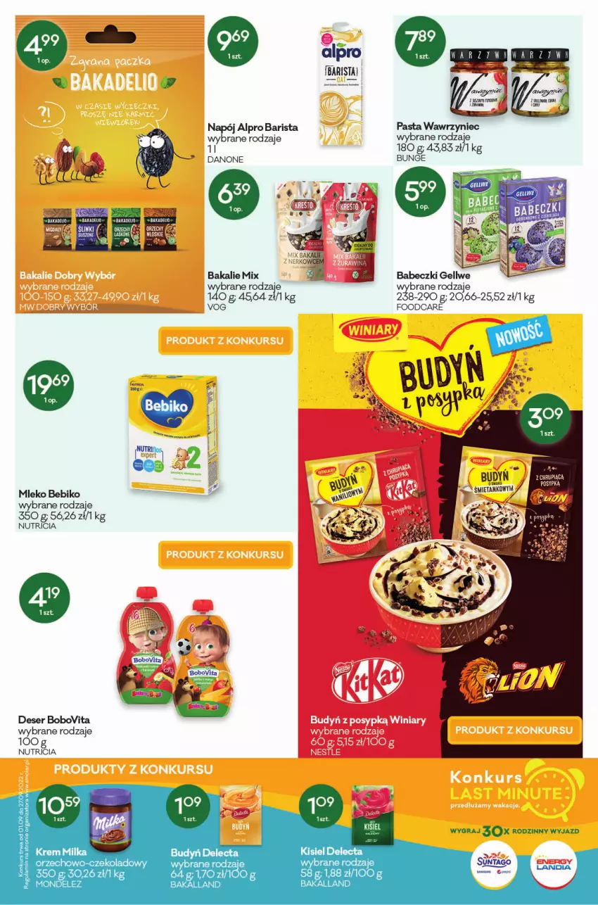 Gazetka promocyjna Groszek - ważna 18.08 do 30.08.2022 - strona 7 - produkty: Alpro, Babeczki, Bakalland, Bebiko, BoboVita, Budyń, Danone, Delecta, Deser, Gra, Kisiel, Mleko, Napój, Ser