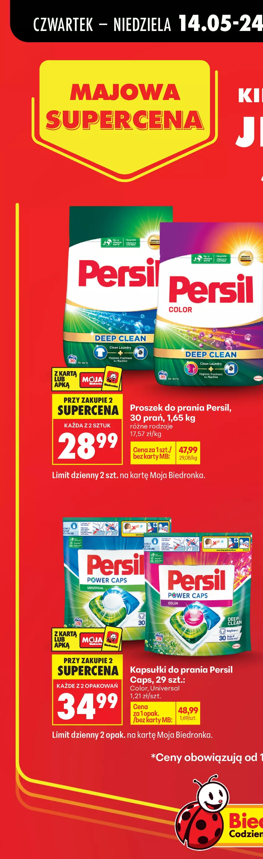 Gazetka promocyjna Biedronka - Gazetka - ważna 14.05 do 21.05.2026 - strona 2 - produkty: Kapsułki do prania, Persil, Proszek do prania