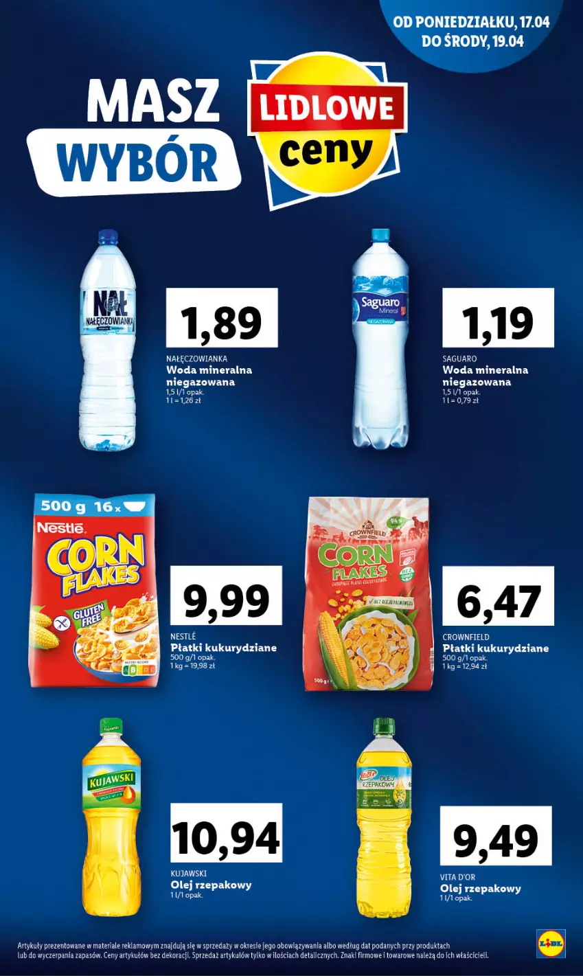 Gazetka promocyjna Lidl - GAZETKA - ważna 17.04 do 19.04.2023 - strona 19 - produkty: Kujawski, Nałęczowianka, Olej, Olej rzepakowy, Woda, Woda mineralna